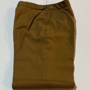 Harve Bernard Women Camel Pleated Trousers